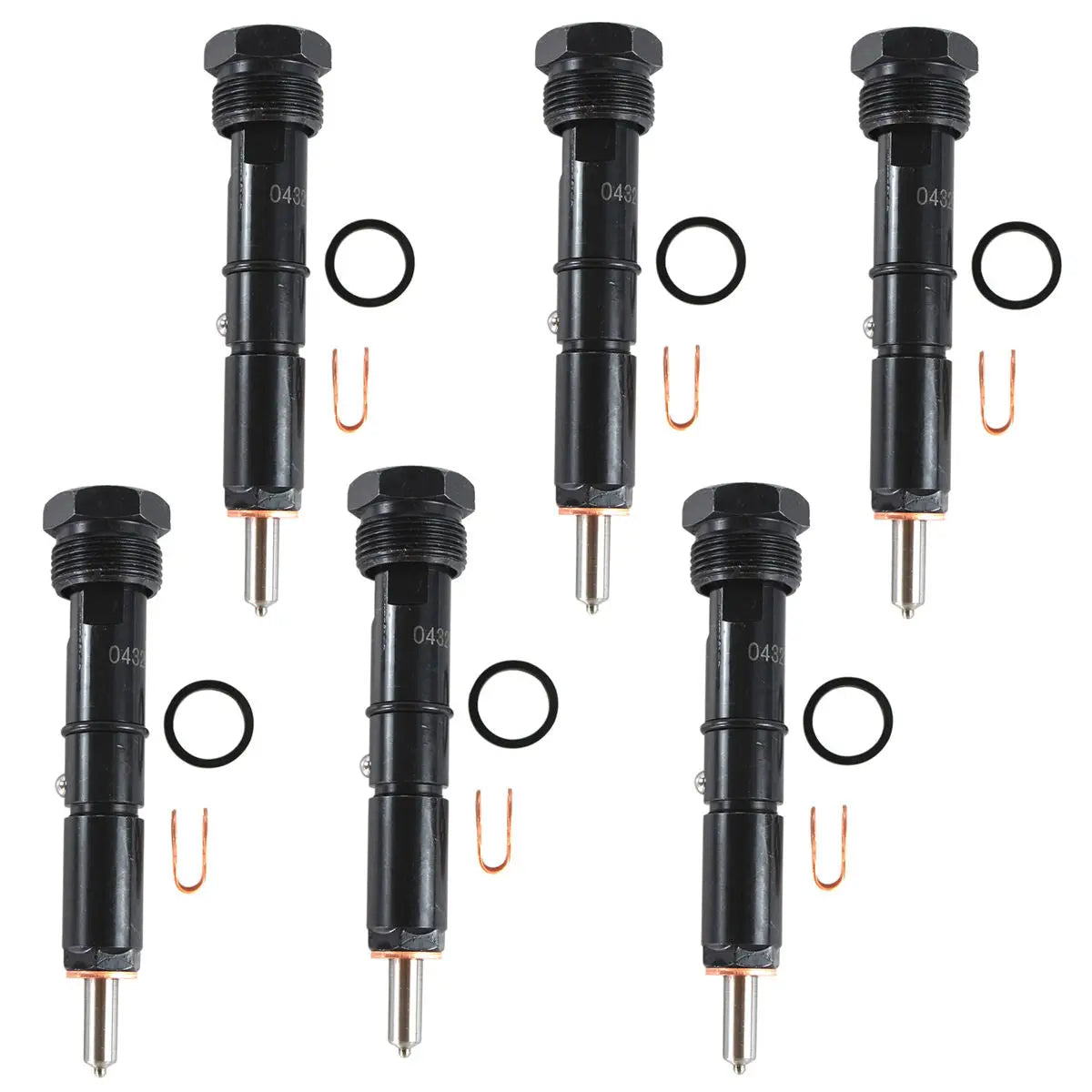 6PCS Fuel Injectors 0432133864 for Cummins 5.9L 6BT50HP Engine Dodge Ram 3500 2500 5.9L 1994-98