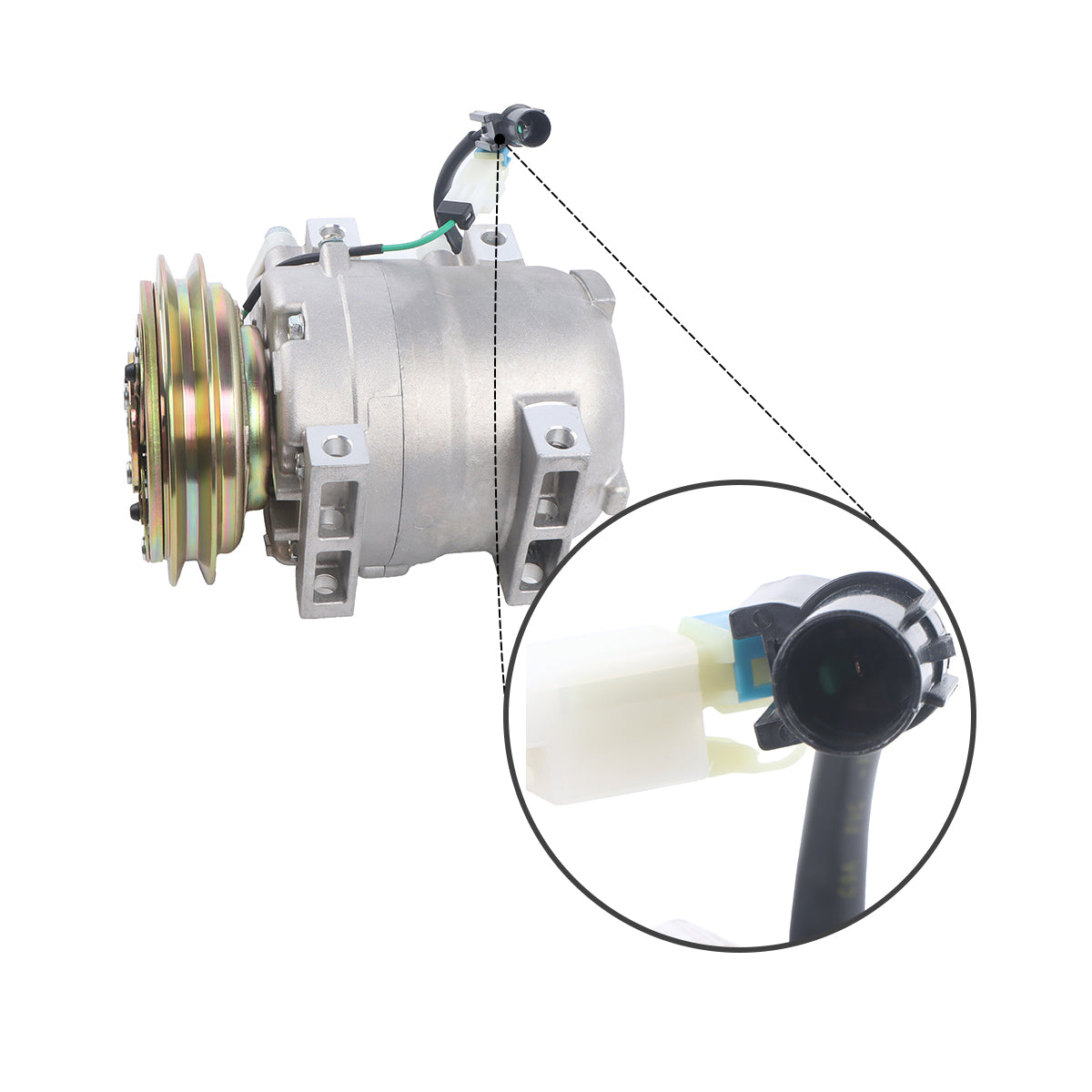11N6-90040 A500067400-1 A/C Air Conditioning Compressor for Hyundai Excavator R210-7 140LCD-7