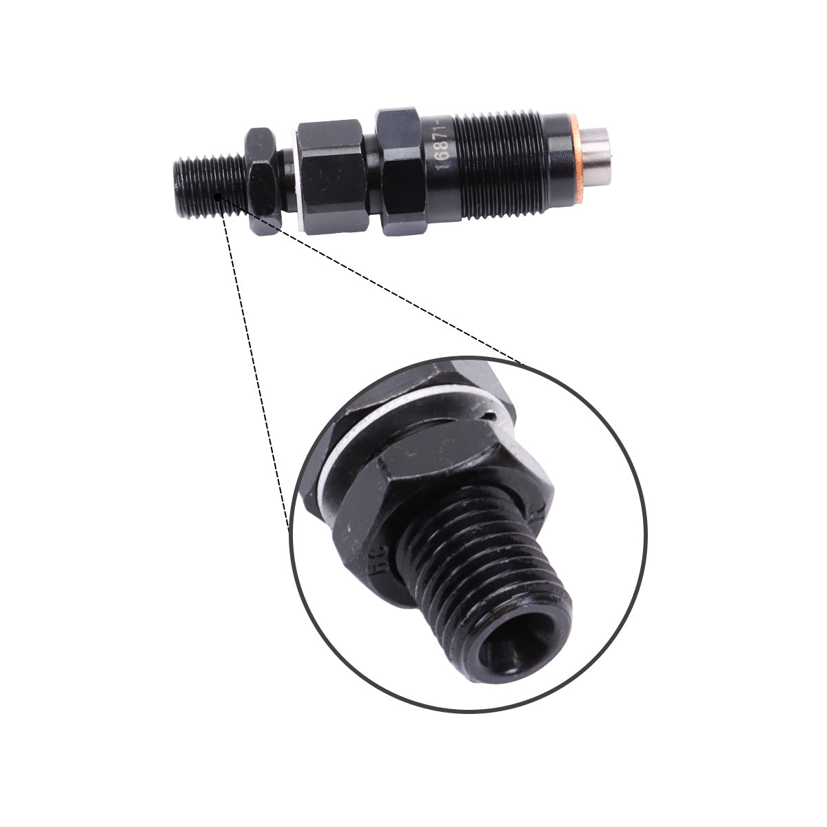 3PCS Fuel Injector 16871-53904 for Kubota Engine D902 D722 Z482 Tractor RTV900 BX1870 BX2360