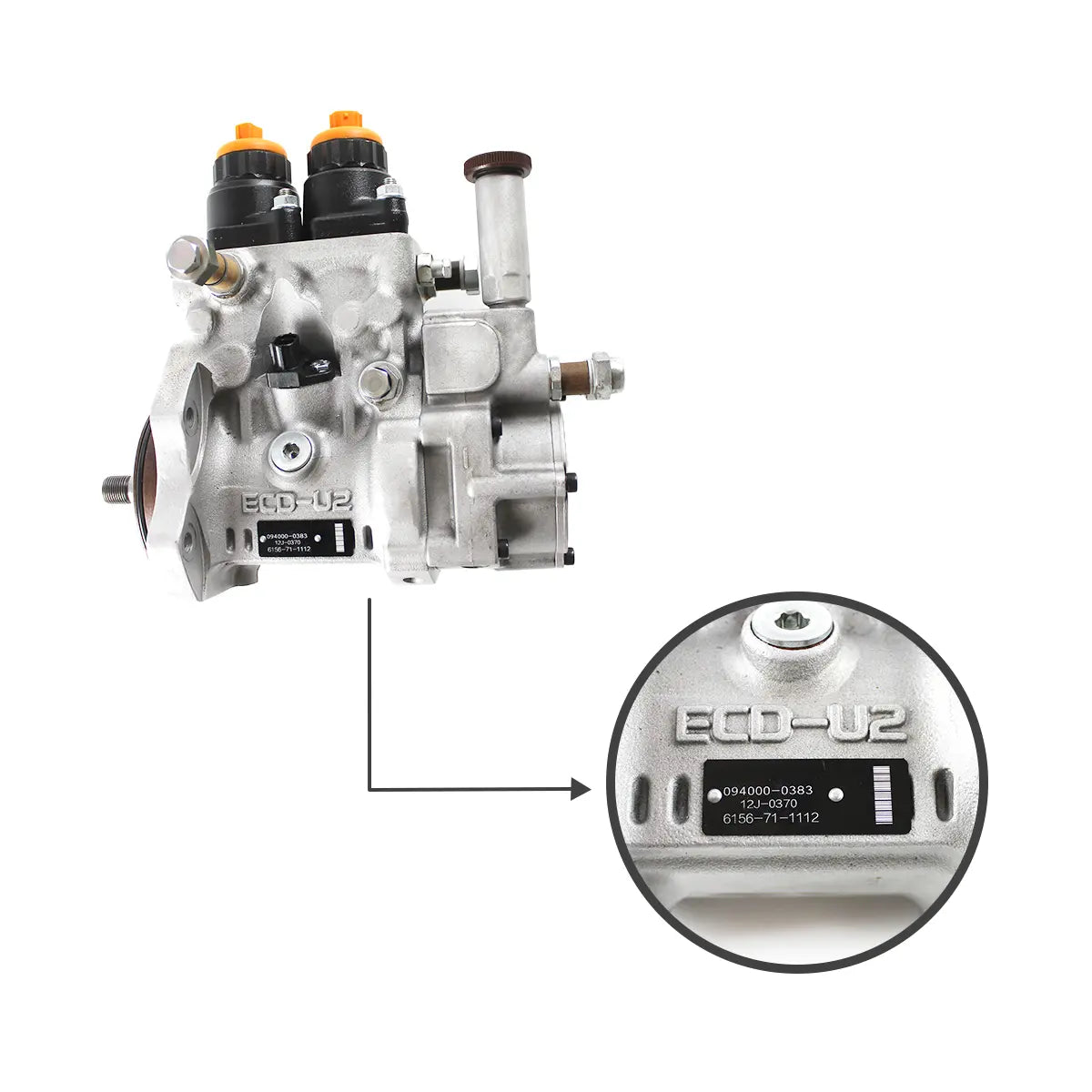 6156-71-1112 Fuel Injection Pump for Komatsu PC450-7 6D125 Engine