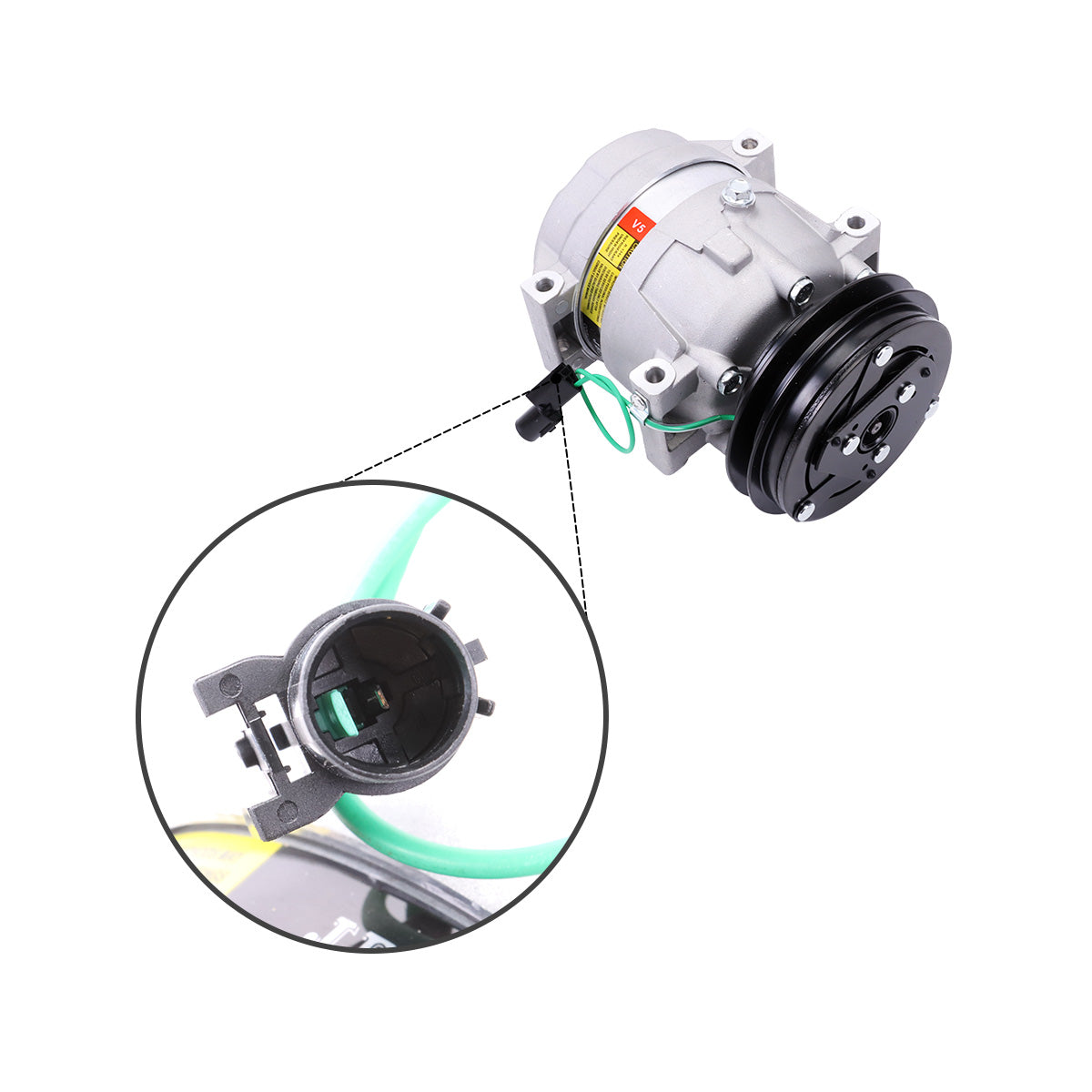 A/C Compressor 1PK 24V 11Q6-90040 11Q6-90041 for Hyundai Excavator HW140 HW160