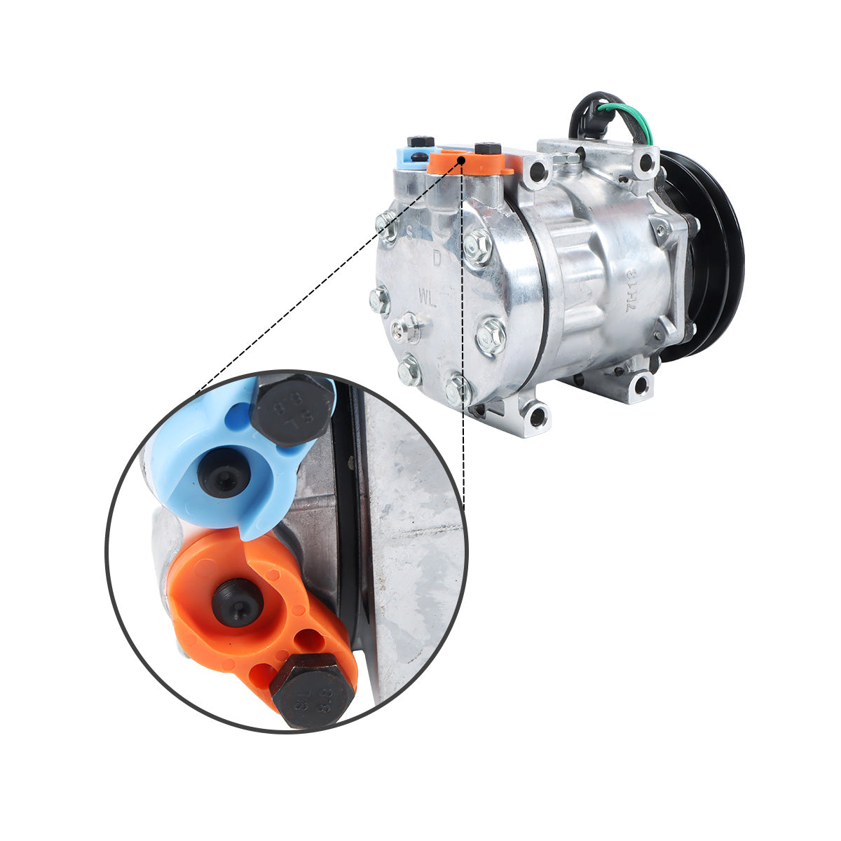 A/C Compressor 1PK 24V 229-8994 2298994 for Caterpillar CAT 308C 314C 321C Excavator