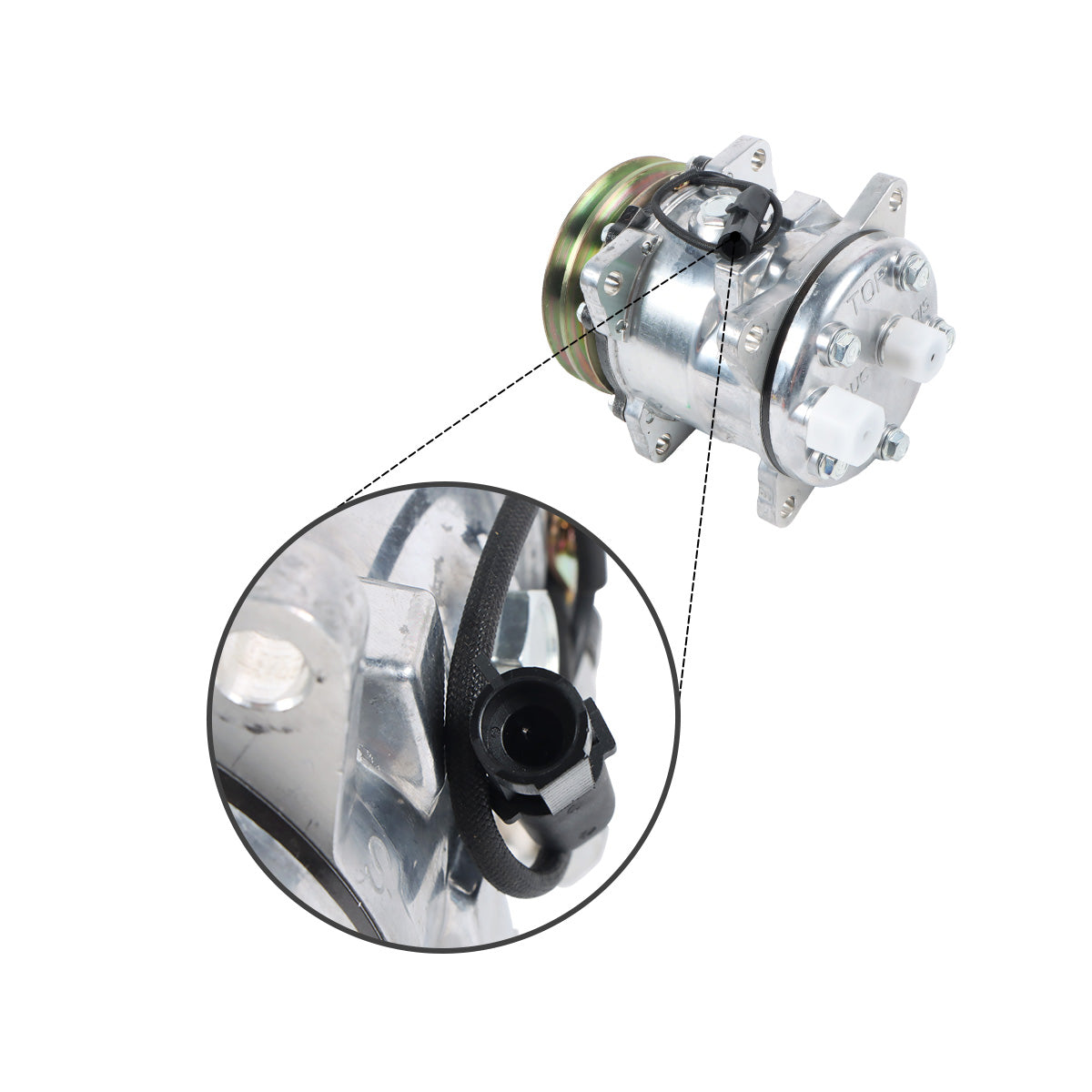 A/C Compressor 2PK 12V 1911506010 for Takeuchi Excavator TB145 TB153FR TB180FR