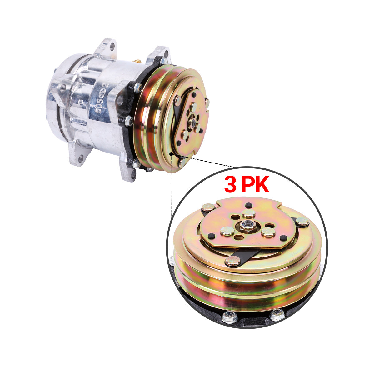 A/C Compressor 2PK 12V 345-4547 509-3951 for Caterpillar CAT 259D 279D 246D Loader
