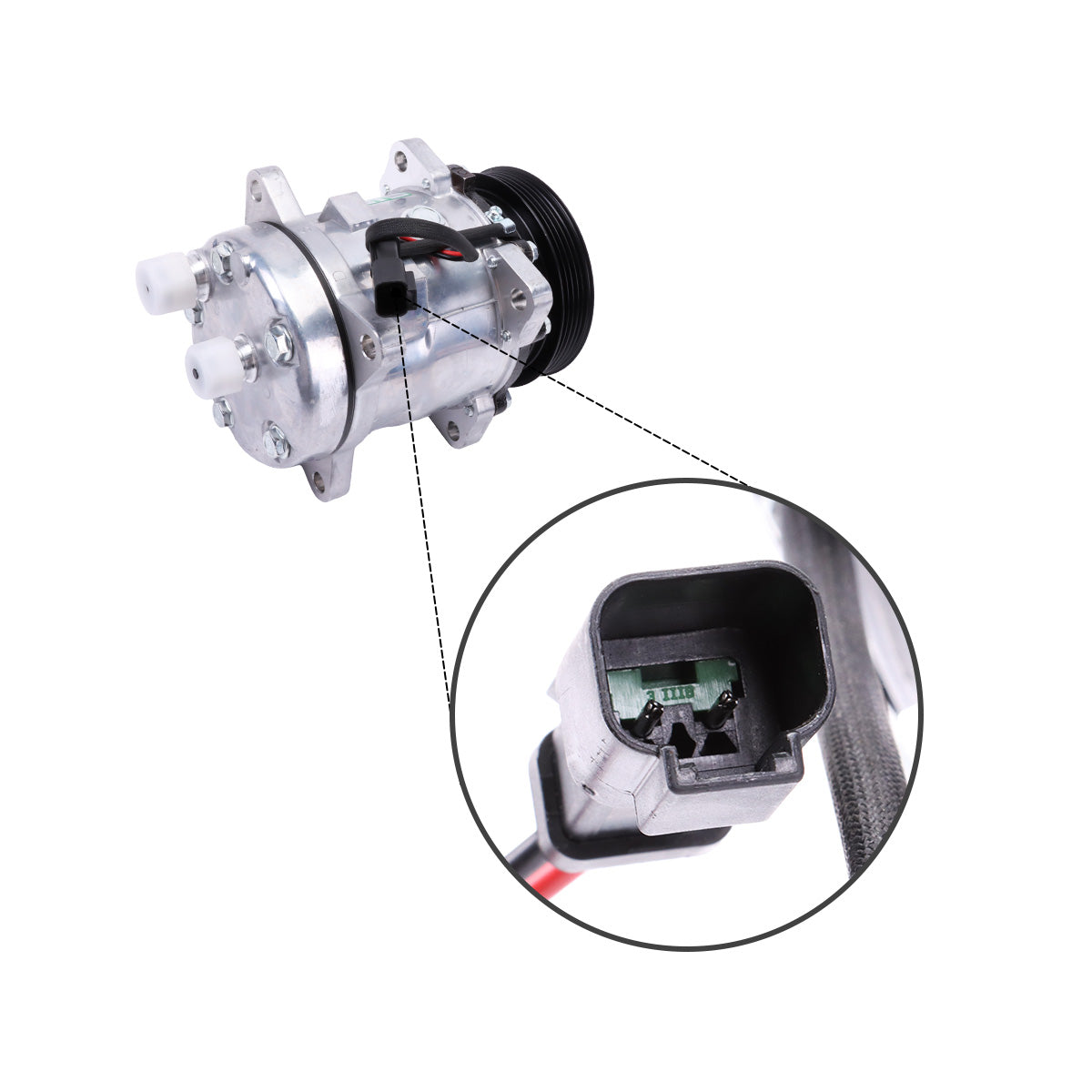 A/C Compressor 5PK 12V 7023585 7279139 for Bobcat S550 S590 S595 S630 S650 Loader