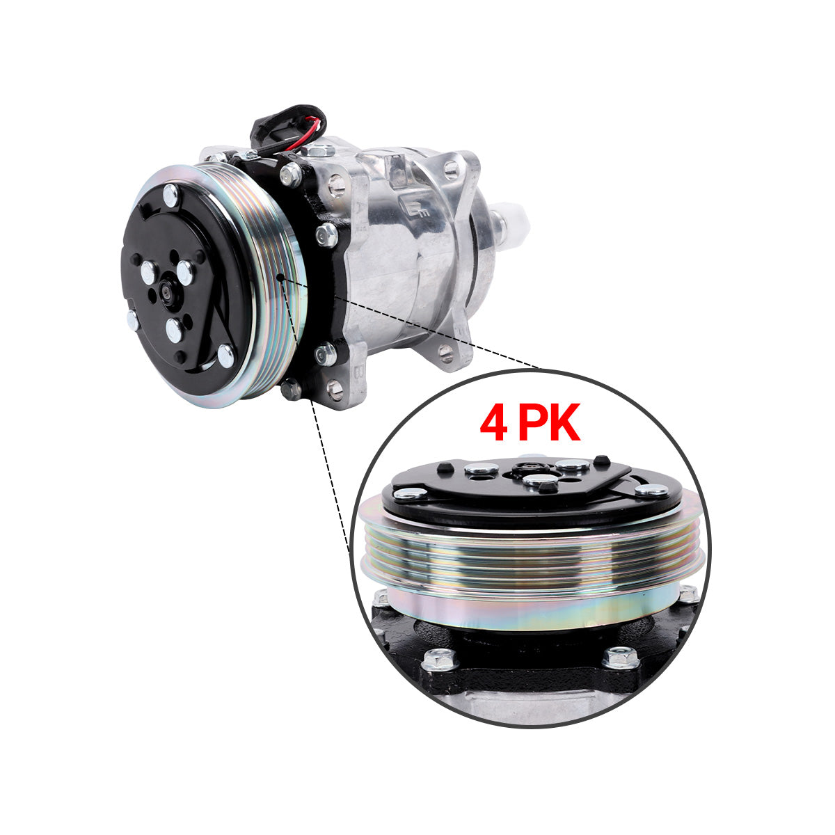 AC-Compressor-4PK-12V-QP5H11-1812-for-Bobcat-Loader-T550-T595-T630-T650-S595-S550_02 A/C Compressor 4PK 12V QP5H11-1812 for Bobcat Loader T550 T595 T630 T650 S595 S550