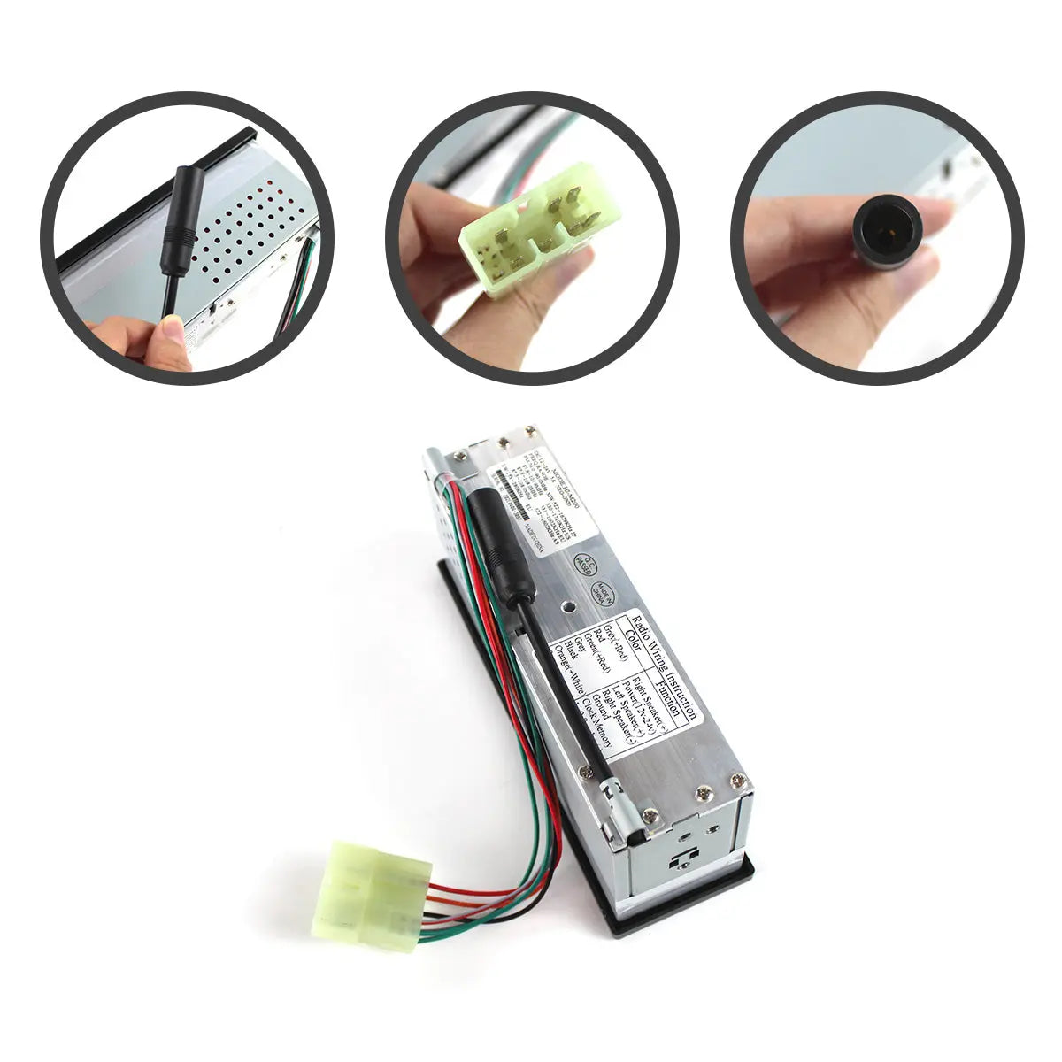 Universal Car Bluetooth USB AUX-in 24 Volt Excavator Radio for Hitachi Komatsu Kato Excavator Spare Parts