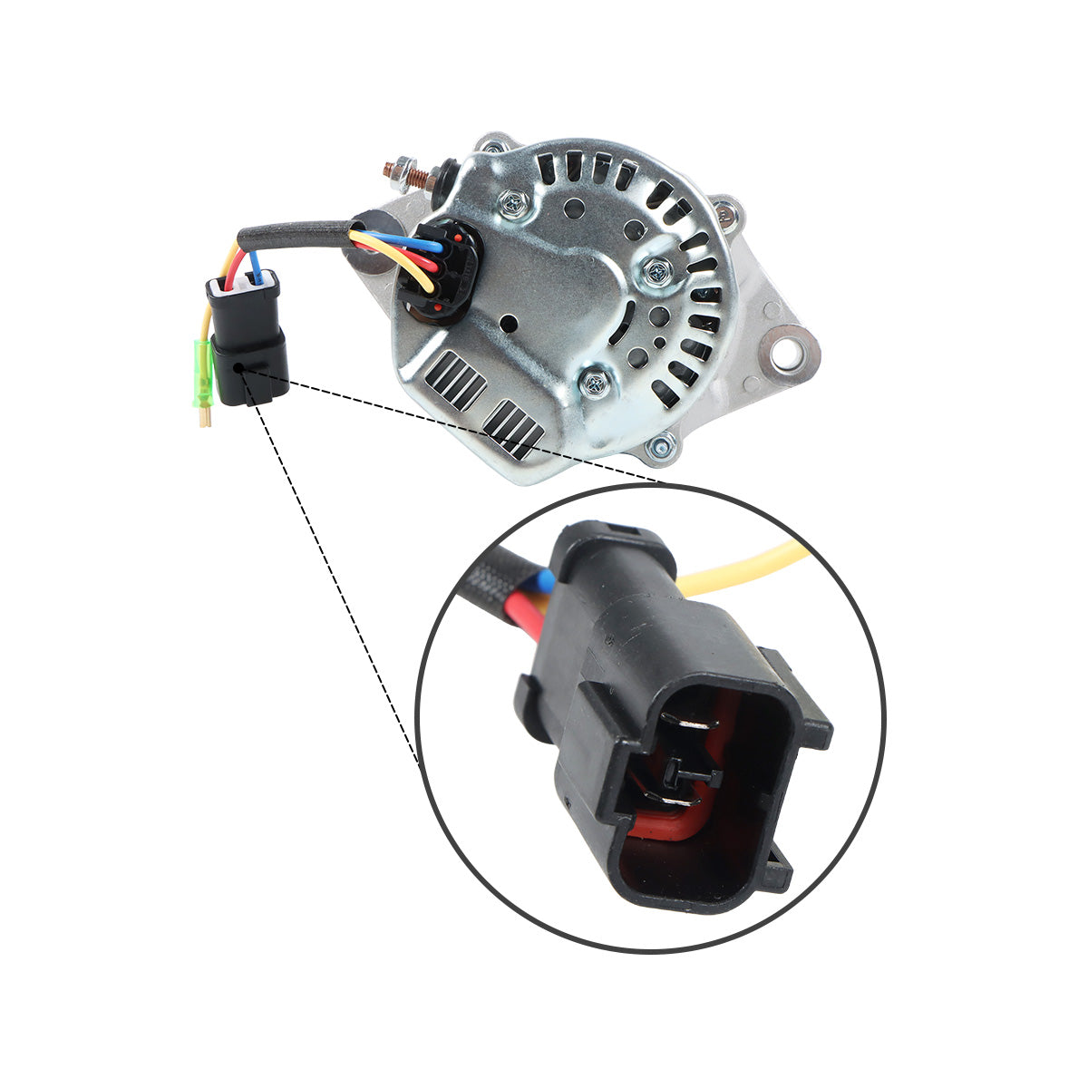 Alternator 12V 60A 1K411-64010 1K411-64011 for Kubota Engine D1803 Hitachi Loader LX20-7