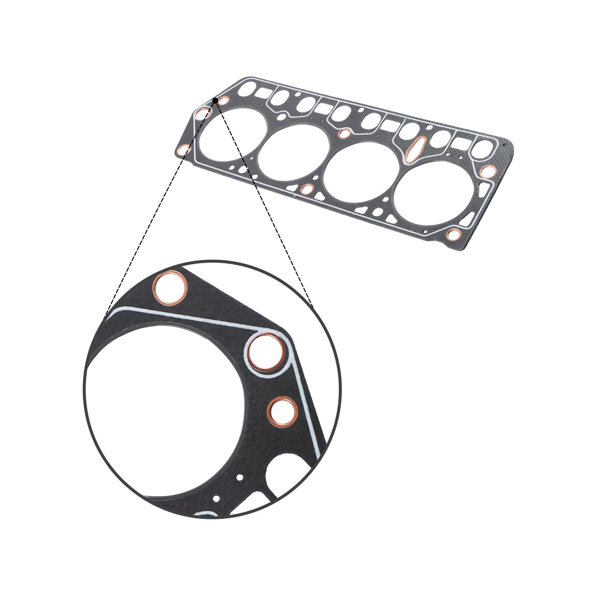 Cylinder Head Gasket 11115-UB020 11115-76014-71 for Toyota 5-7FG Forklift 4Y Engine