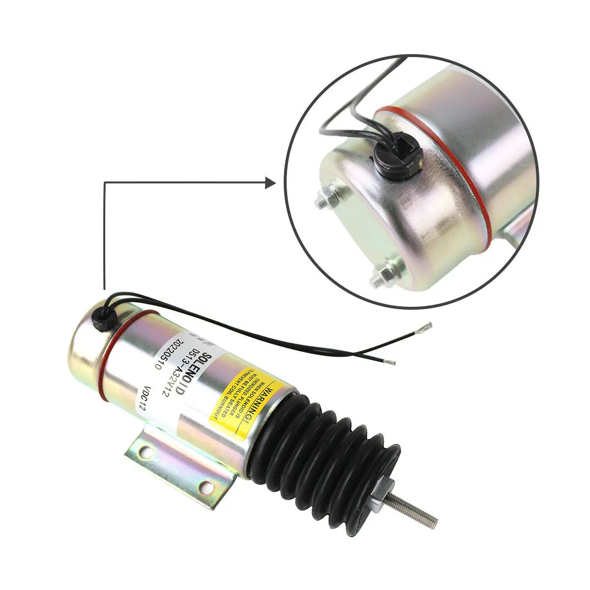 D513-A32V12 D513A32V12 12V Fuel Shut Off Solenoid for Genie JLG Dual Coil Throttle Solenoid