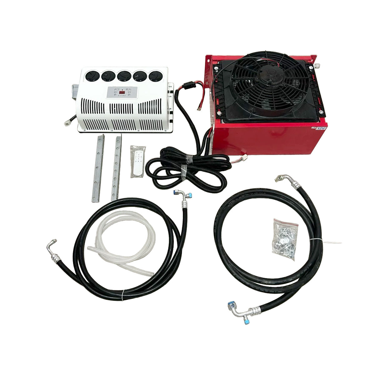 DC 12V 24V AC Mini Split Parking Air Conditioner for Semi-truck Cabs RVs Camper Vans