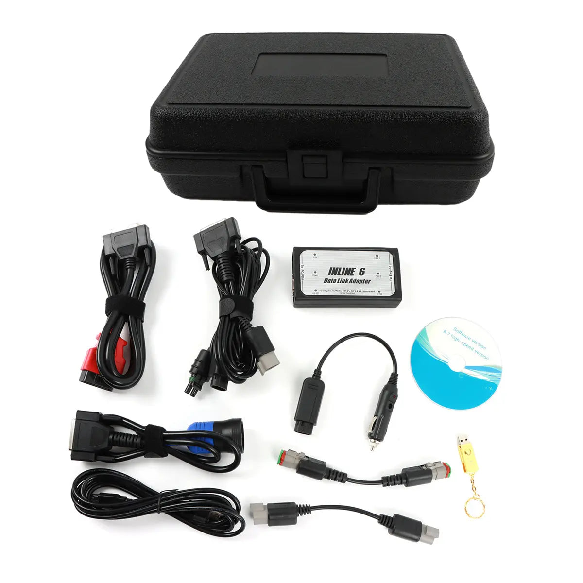 JC-B0013-00-26 Inline 6 Data Link Adapter 3165033 Fits Cummins Komatsu Diagnostic Scanner Kit