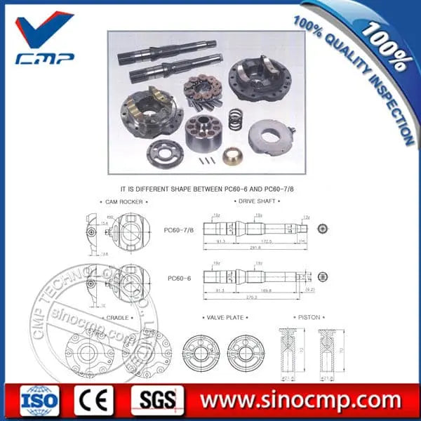 HPV75 Spare Parts Fit Komatsu PC60-6 PC60-7 PC60-8