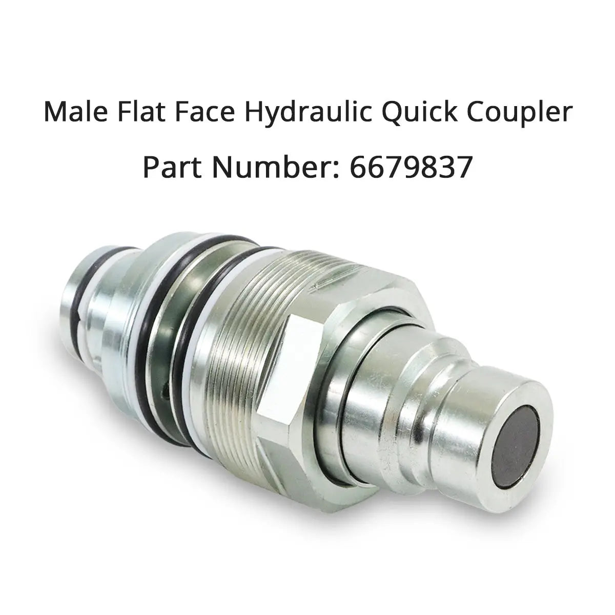Male-Flat-Face-Hydraulic-Quick-Coupler-6679837_01 Male & Female Flat Face Coupler Kit 6679837 6680018 for Bobcat 753 763 773 863 864 883 A220 A300 A770