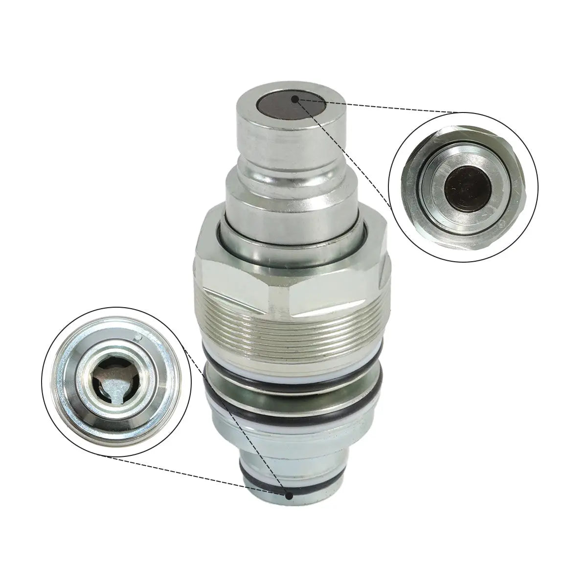 Male & Female Flat Face Coupler Kit 6679837 6680018 for Bobcat 753 763 773 863 864 883 A220 A300 A770