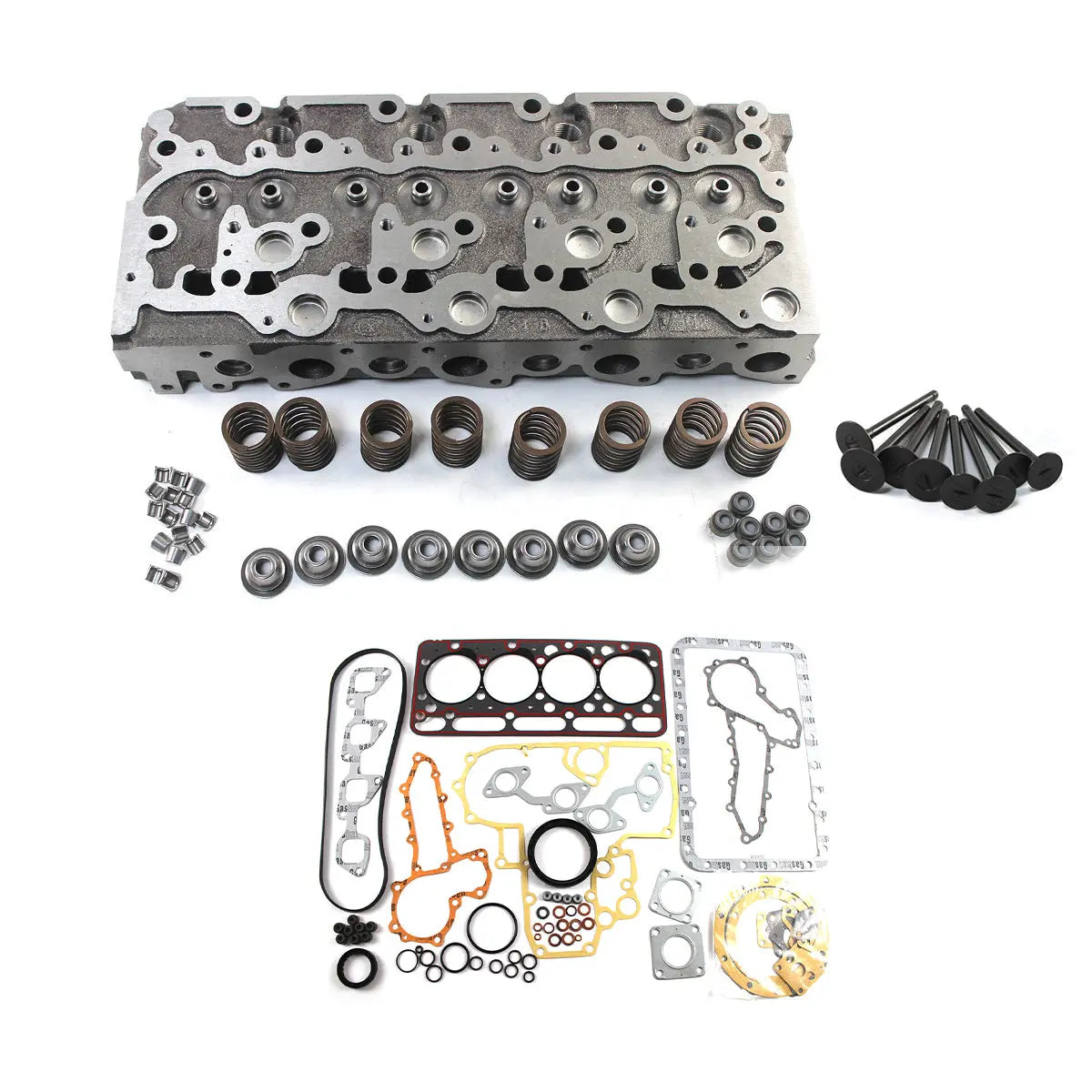 V2203-Cylinder-Head-Engine-Gasket-kit For Kubota V2203 V2203E Complete Cylinder Head+Full Gasket Kit Fits Bobcat Loader 753 763 773