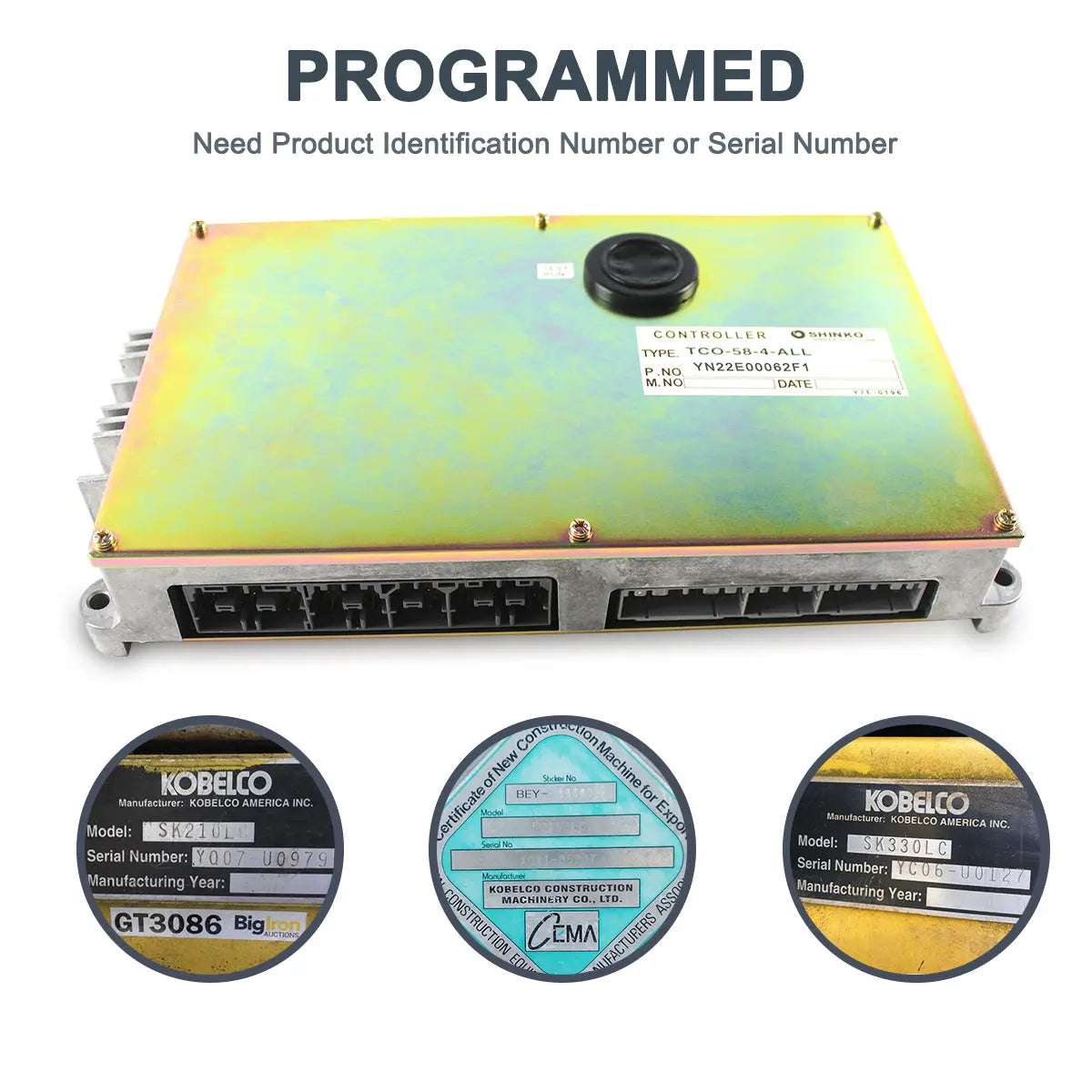 YN22E00062F1_1 YN22E00062F1 YN22E00062F2 YN22E00062F4 Controller Box for Kobelco Excavator SK235SR