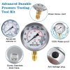 3 Gauges 11 Couplings 3 Test Hoses 1 Aluminum Case 25/40/60Mpa Silver Hydraulic Pressure Test Kit