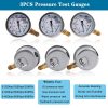 3 Gauges 11 Couplings 3 Test Hoses 1 Aluminum Case 25/40/60Mpa Silver Hydraulic Pressure Test Kit