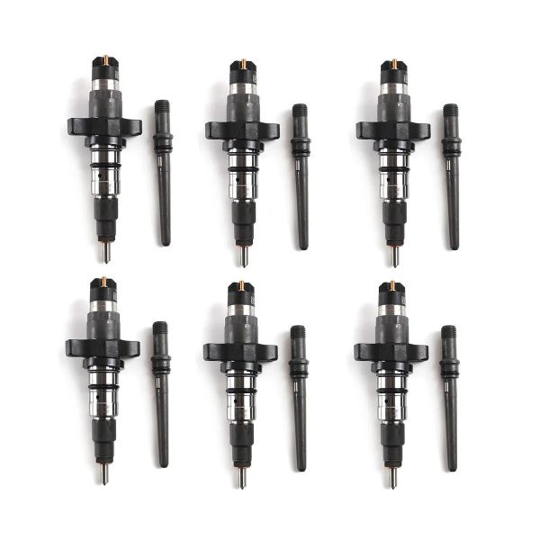 1PC/6PCS Diesel Fuel Injector with Connect Tube 0986435503 0445120255 for 2003-2004 Dodge Pick-up Ram Cummins 5.9L Engine