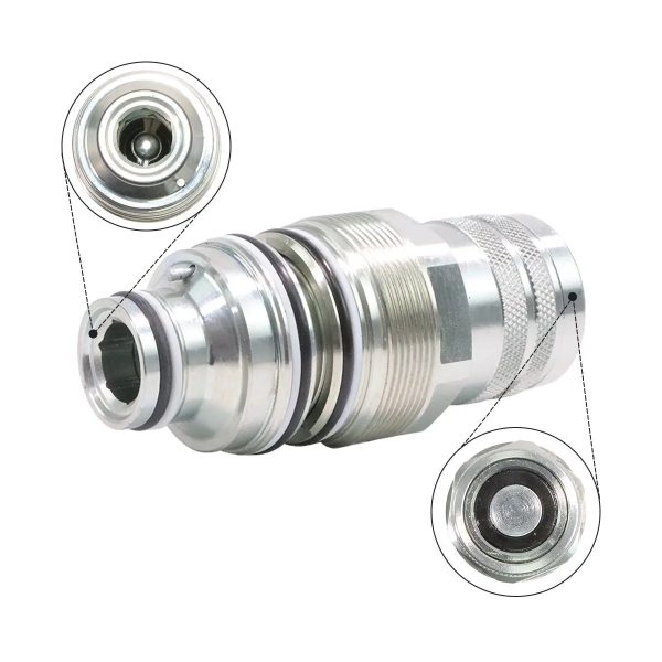 Male & Female Flat Face Coupler Kit 6679837 6680018 for Bobcat 753 763 773 863 864 883 A220 A300 A770