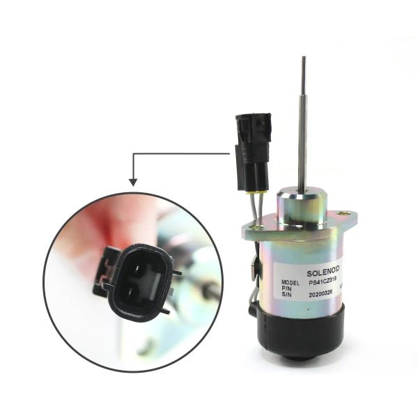 PS41CZ318 1E411-60012 Stop Solenoid 12V for Kubota 325 Miller Mig Welder Trailblazer D902 Engine